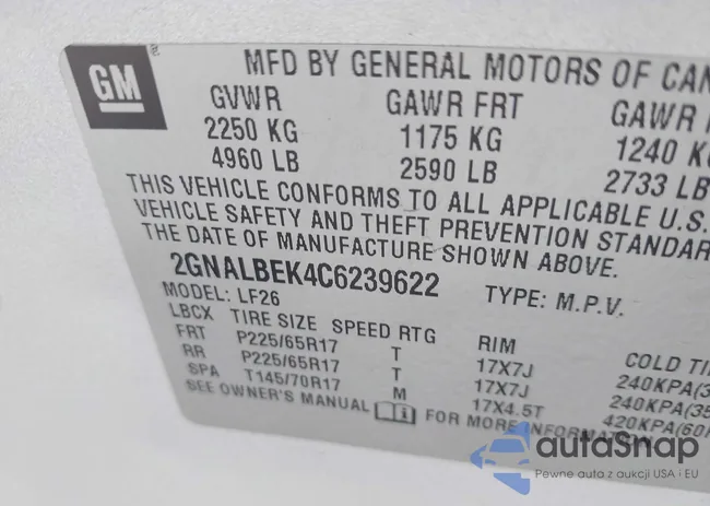 2GNALBEK4C6239622: 44452099
