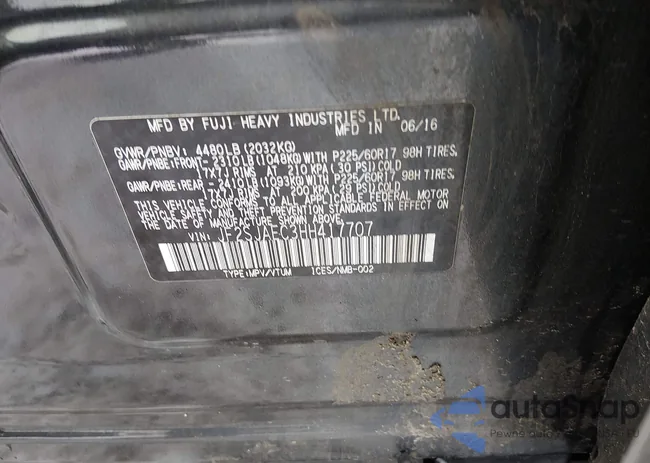 JF2SJAEC3HH417707: 44452154