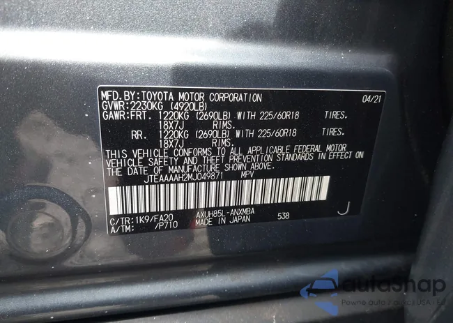 JTEAAAAH2MJ049871: 44452261