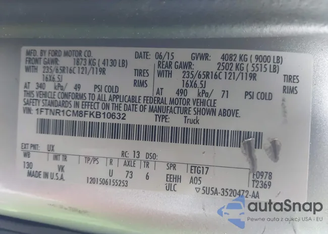 1FTNR1CM8FKB10632: 44452317