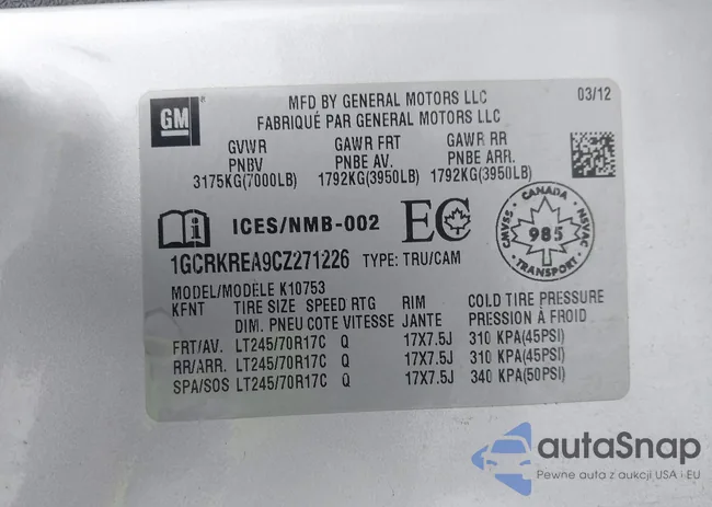 1GCRKREA9CZ271226: 44451337