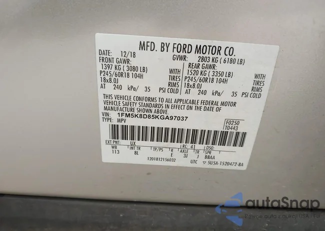 1FM5K8D85KGA97037: 44451586