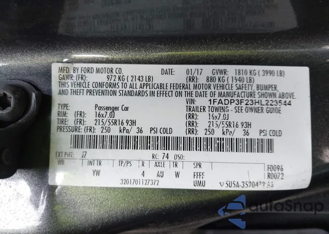 1FADP3F23HL223544: 44451604