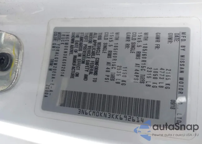 3N6CM0KN3KK692614: 44451665