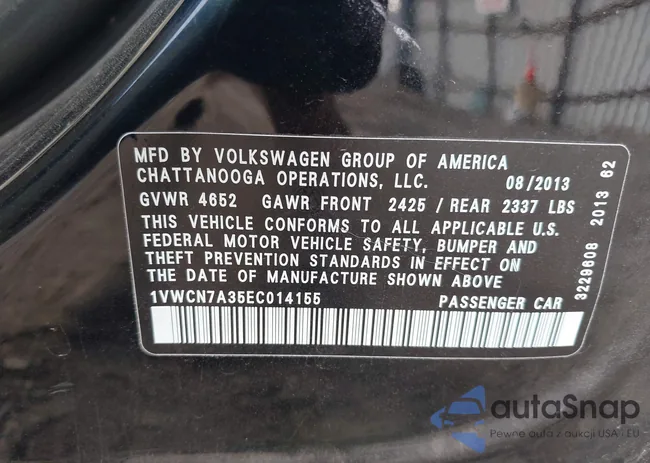 1VWCN7A35EC014155: 44452832