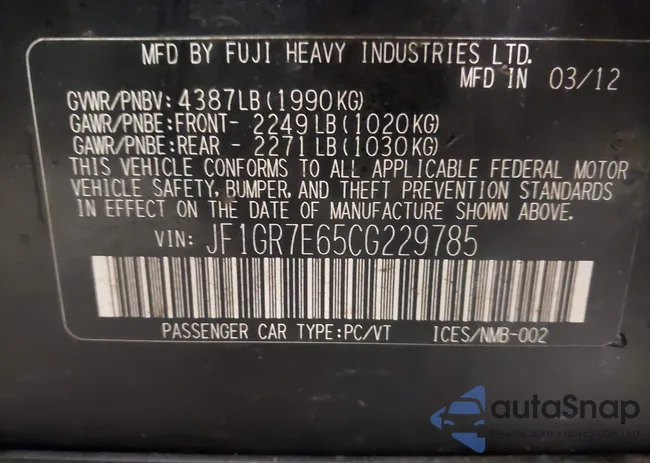 JF1GR7E65CG229785: 44452896