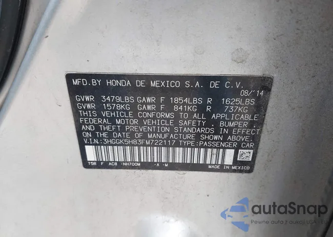 3HGGK5H83FM722117: 44452905