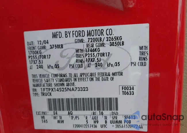 1FTPX14525NA73323: 44452972