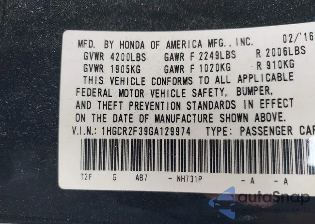 1HGCR2F39GA129974: 44453056