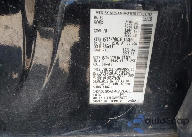 1N6AD0ER5AC422665: 44453078