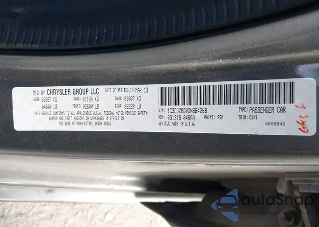 1C3CDZBG0DN684268: 44453095