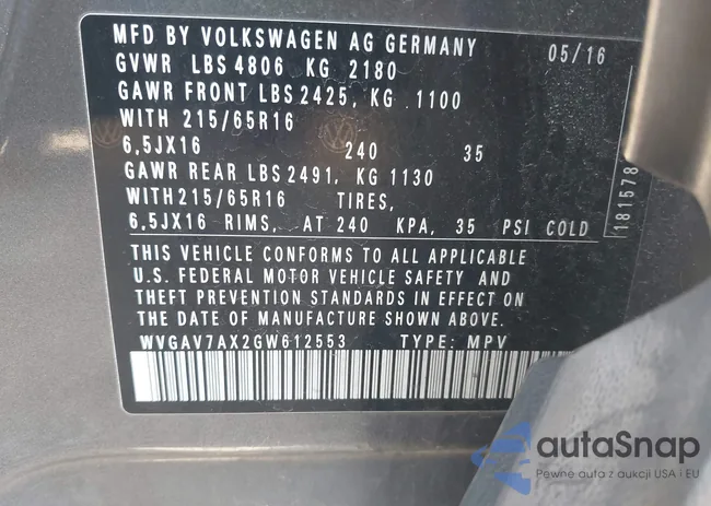 WVGAV7AX2GW612553: 44453185