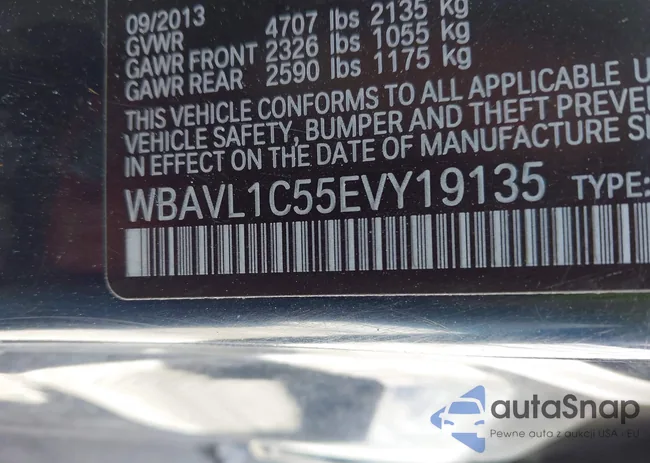 WBAVL1C55EVY19135: 44452345