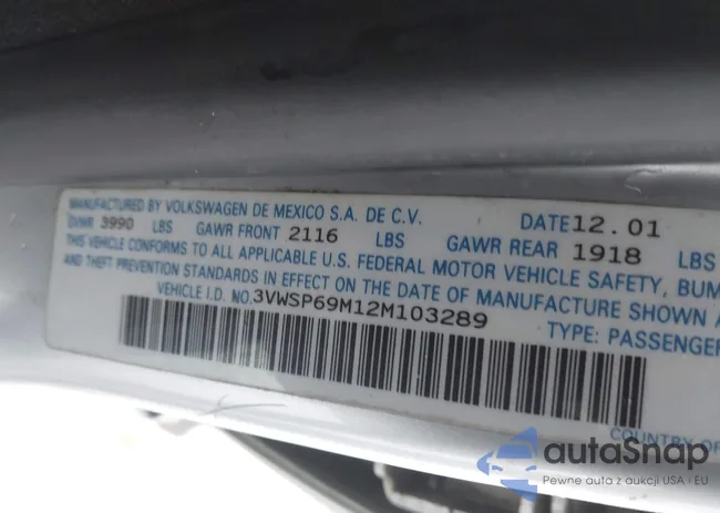 3VWSP69M12M103289: 44452361