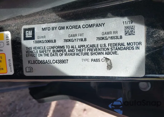 KL8CD6SA5LC438907: 44452441