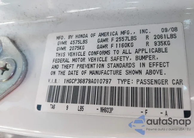 1HGCP36879A010797: 44452459