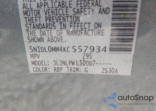 5N1DL0MM4KC557934: 44452667