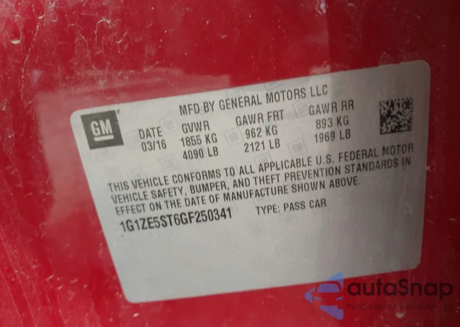 1G1ZE5ST6GF250341: 44452670