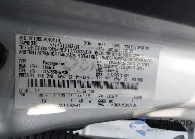 1FAHP3F20CL211751: 44453775