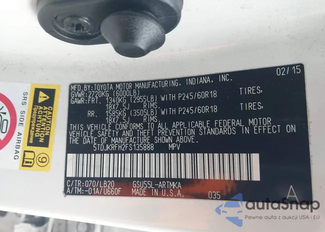 5TDJKRFH2FS135888: 44453871