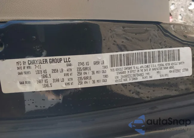 2A4RR5DG1BR784063: 44454053