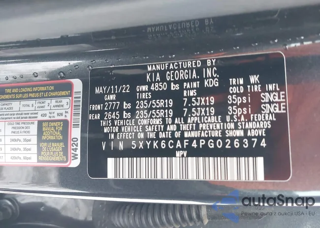 5XYK6CAF4PG026374: 44454095