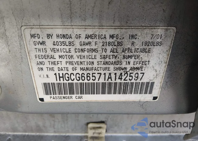 1HGCG66571A142597: 44454100
