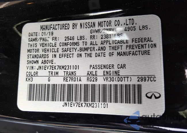 JN1EV7EK7KM231101: 44454318