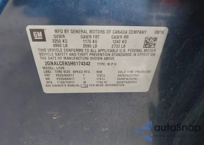 2GNALCEK5H6174342: 44453403