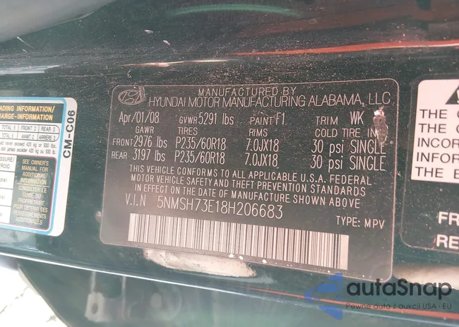 5NMSH73E18H206683: 44453434