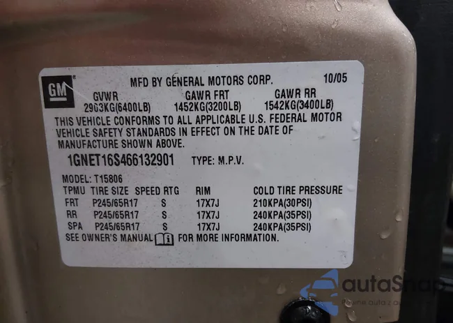 1GNET16S466132901: 44453535