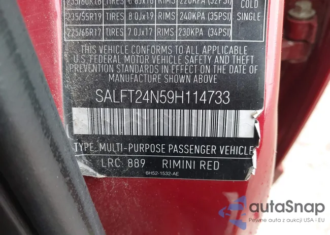 SALFT24N59H114733: 44453553