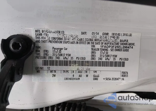 1FADP3F25EL296474: 44453662