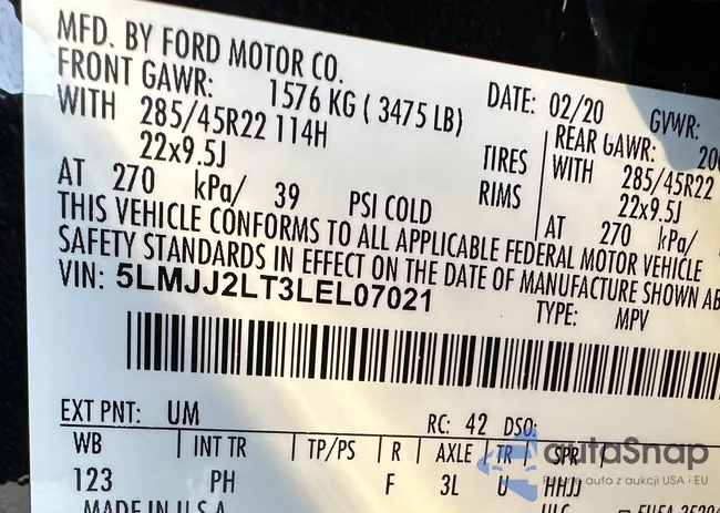 5LMJJ2LT3LEL07021: 44454807