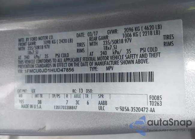 1FMCU0JD1HUD47856: 44454868