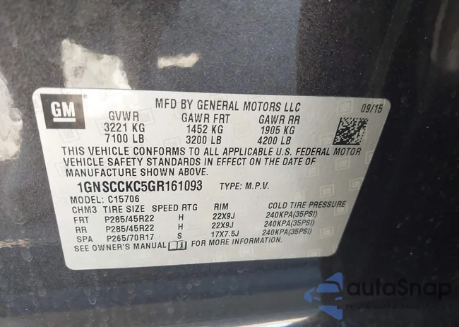 1GNSCCKC5GR161093: 44454937