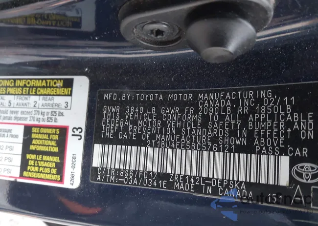 2T1BU4EE5BC576121: 44455043