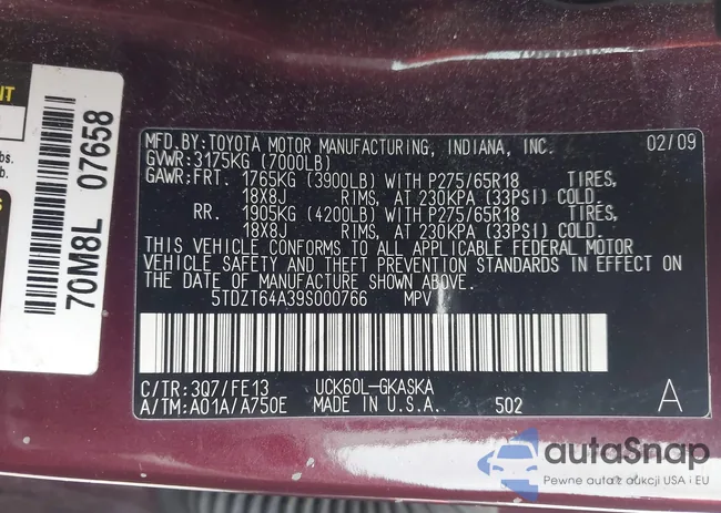 5TDZT64A39S000766: 44455101