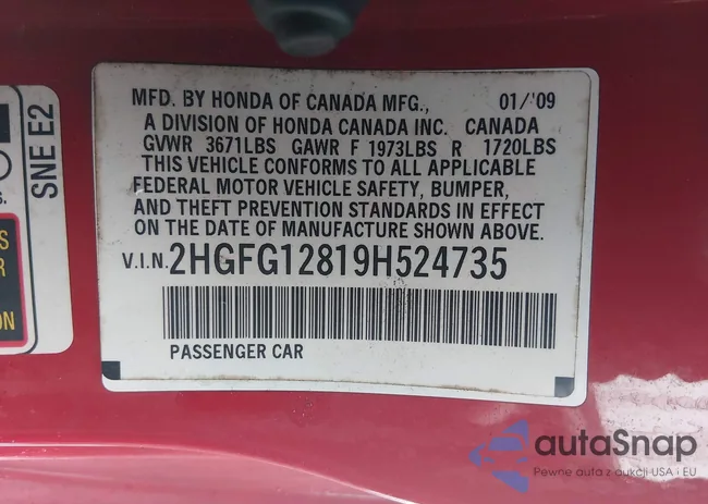 2HGFG12819H524735: 44455103