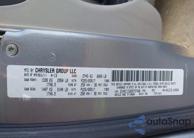 2C4RC1CG8DR737486: 44455126