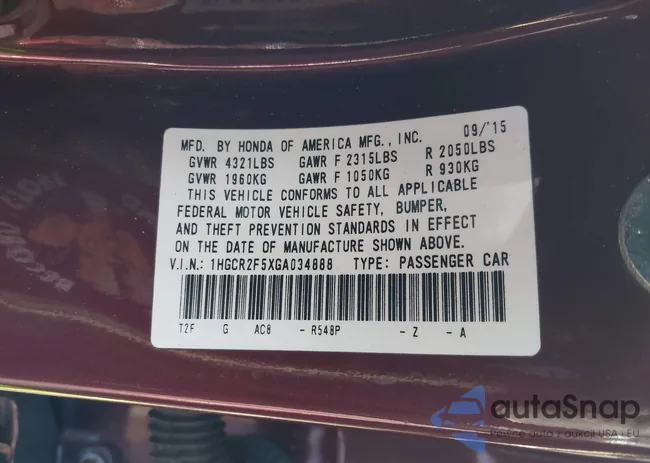 1HGCR2F5XGA034888: 44455139