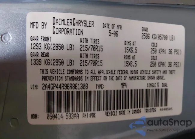 2A4GP44R96R861308: 44455213