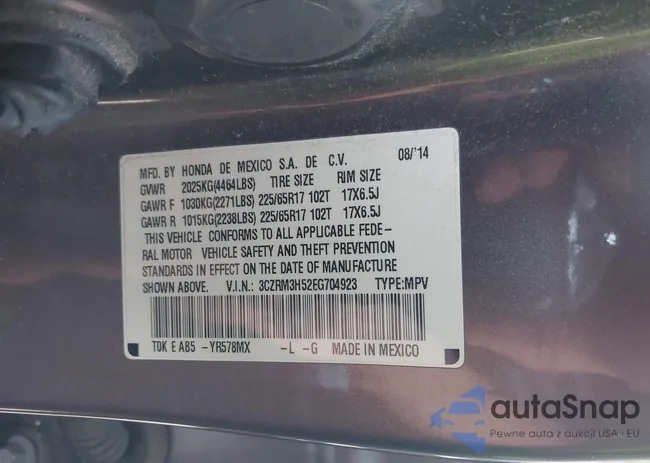 3CZRM3H52EG704923: 44455232