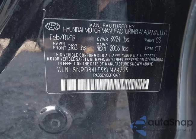 5NPD84LF5KH464795: 44454401