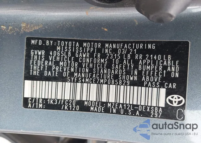 5YFS4MCE7MP085829: 44454495