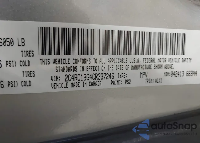 2C4RC1BG4CR337246: 44454518