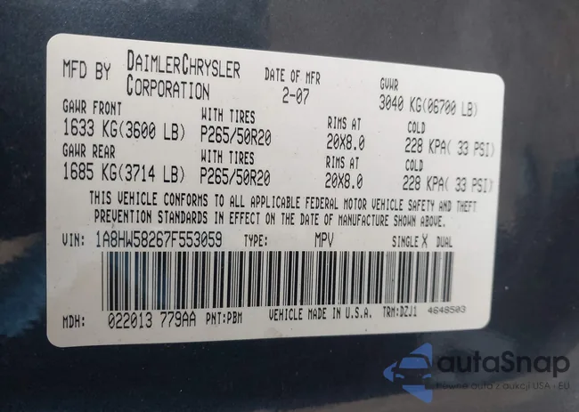 1A8HW58267F553059: 44454593