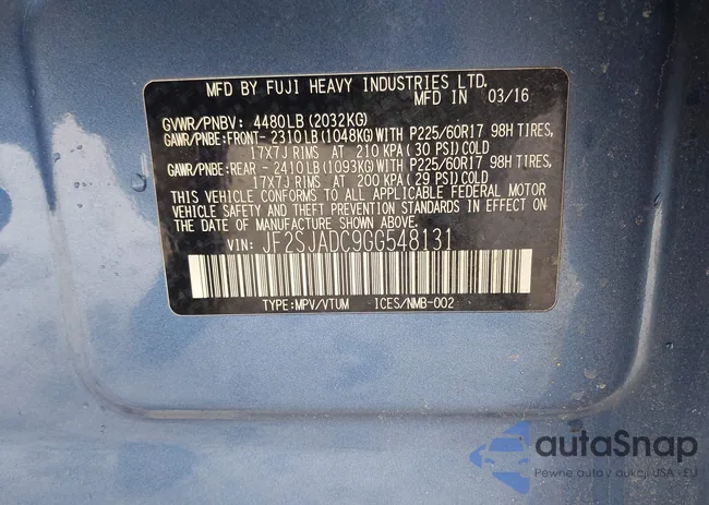 JF2SJADC9GG548131: 44454629