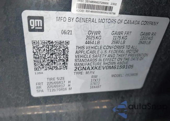 2GNAXKEV0M6159105: 44455940