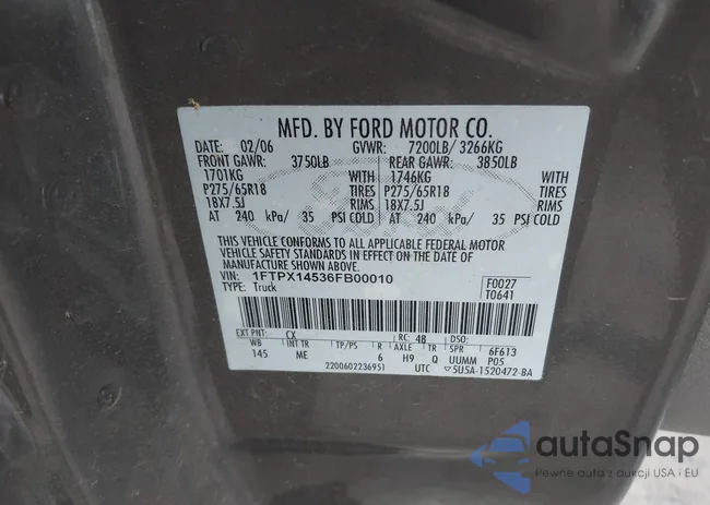 1FTPX14536FB00010: 44456194